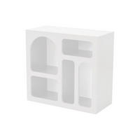 WANDKONSOLE mit 5 Fächern - Weiß - LUELA - Weiß, Holz (80/74/37cm) - Vente-Unique