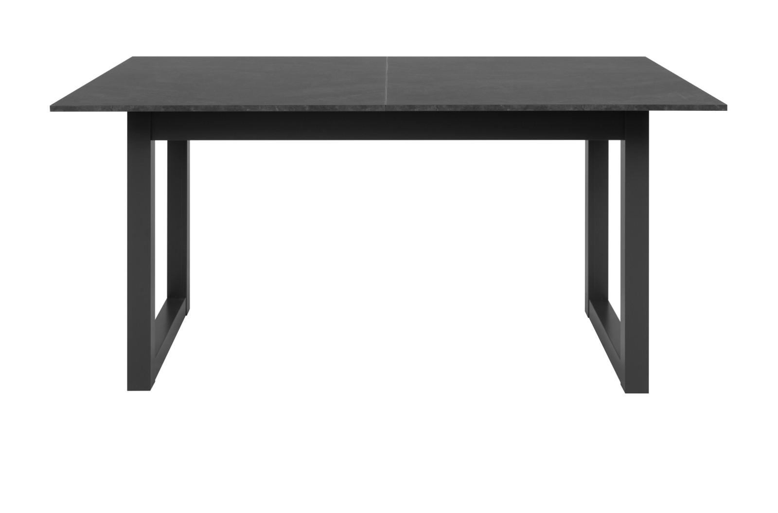 ESSTISCH grau Schiefer 160 - 200 cm, Küchentisch ausziehbar - Schieferfarben/Dunkelgrau, Holzwerkstoff/Metall (160/90/75cm) - Furn.Design