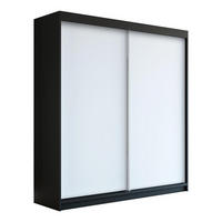 SCHWEBETÜRENSCHRANK 120 CM PAX Farbe: Schwarz / weiß / weiß - Schwarz/Weiß, Holzwerkstoff (120/215/59.5cm) - A&J MöbelLand