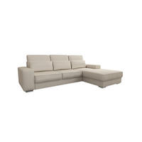 ECKSOFA Nevio In Scala - Creme, Holzwerkstoff/Textil (312/202cm) - Fun Möbel