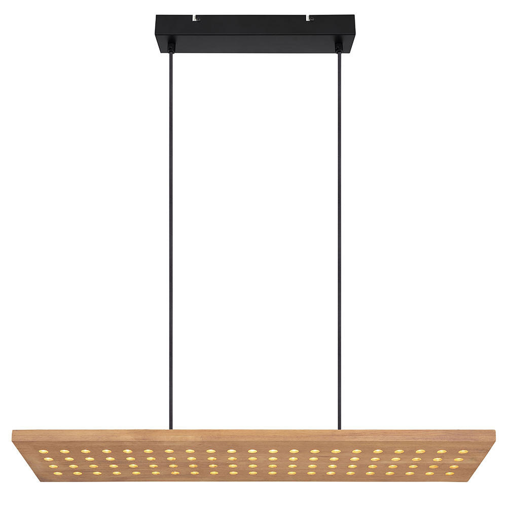 LED HÄNGELEUCHTE Metall Holzoptik Braun - Braun, Holz (80/20/120cm) - Globo Lighting