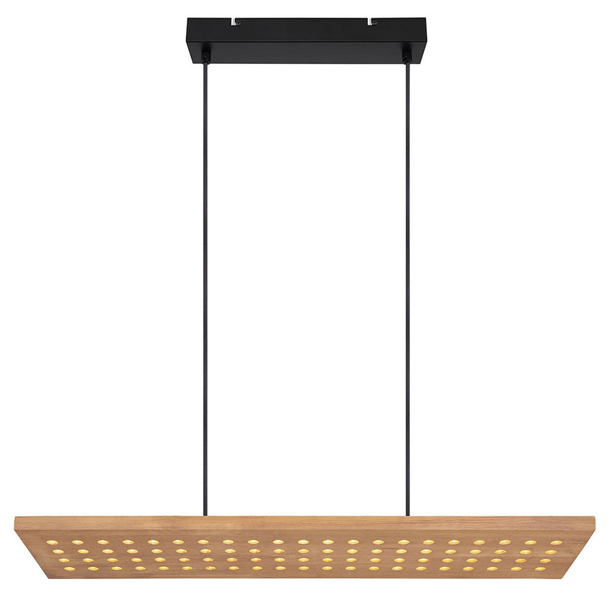 LED HÄNGELEUCHTE Metall Holzoptik Braun - Braun, Holz (80/20/120cm) - Globo Lighting