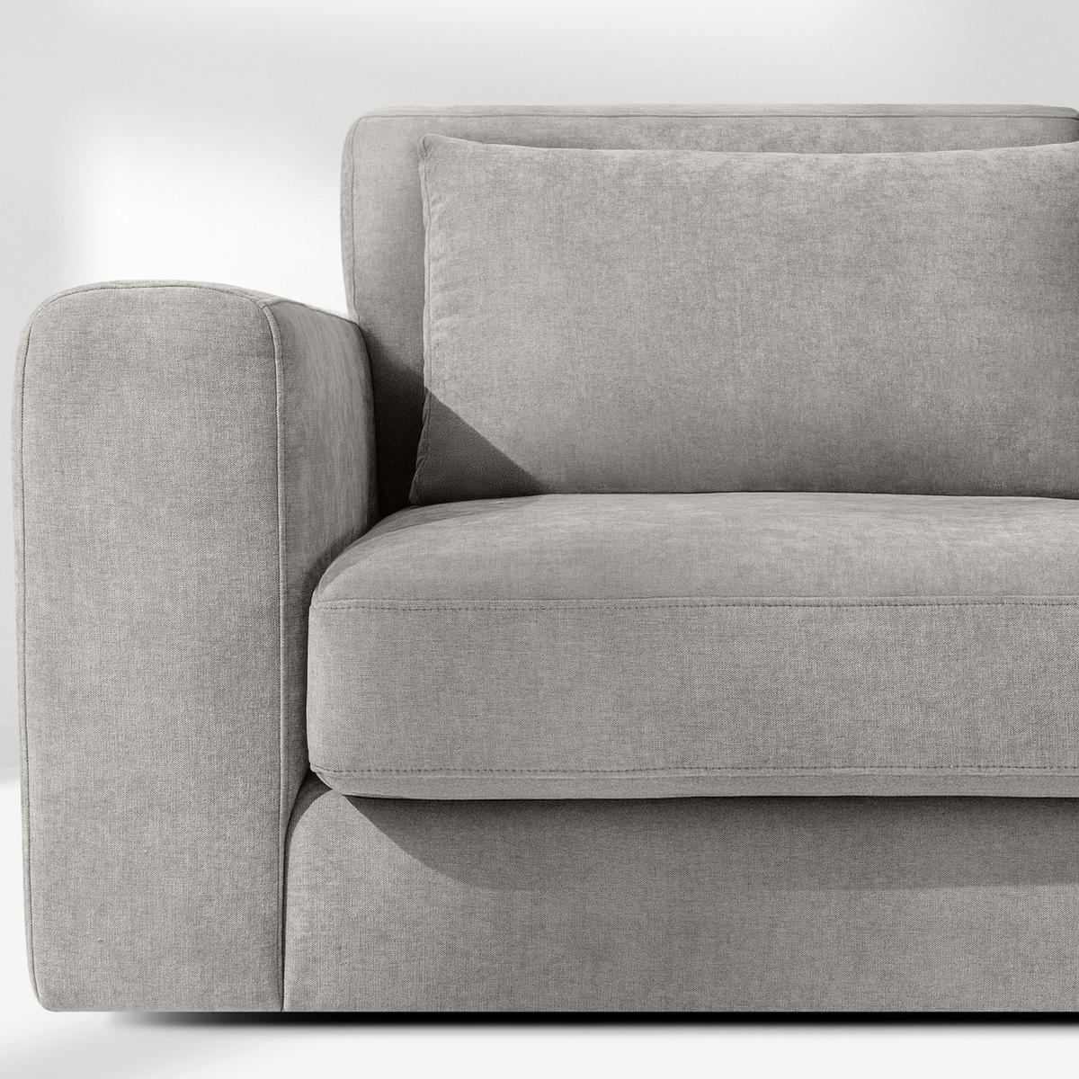 ECKSOFA XL rechts VERUS - Hellgrau, Holz/Holzwerkstoff (377/328cm) - KONSIMO®