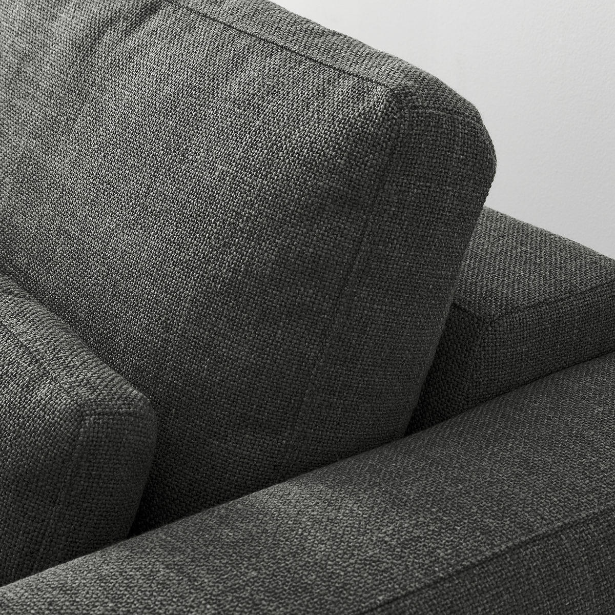 2-SITZER SOFA - Schwarz/Grau, Kunststoff/Textil (182/80/117cm) - home24