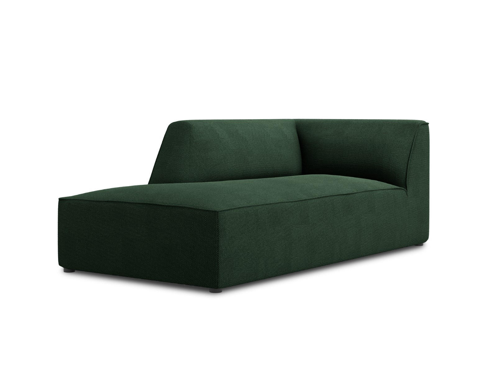 CHAISELONGUE links Ruby aus strukturiertem Stoff grün - Grün, Textil (180/69/93cm) - Micadoni