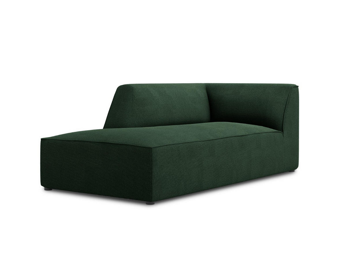 CHAISELONGUE links Ruby aus strukturiertem Stoff grün - Grün, Textil (180/69/93cm) - Micadoni