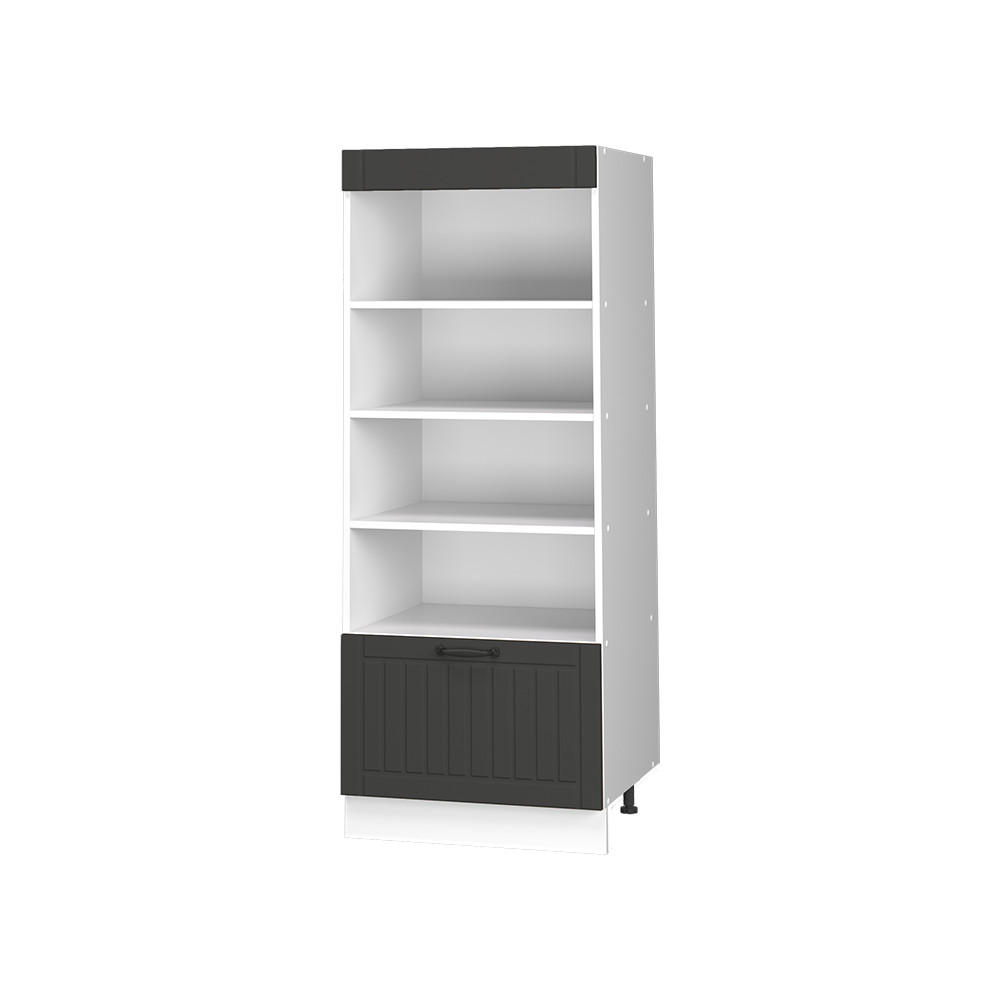 KÜCHENREGAL Fame-Line, Dunkelgrau/Weiß, 60 cm - Dunkelgrau/Weiß, Holzwerkstoff (60/153.6/58.1cm) - Vicco