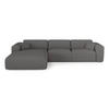 ECKSOFA LINKS SCHLAFSOFA Steinbock Graphitgrau 280cm - Graphitfarben/Grau, Textil (165/280cm) - Sia Home
