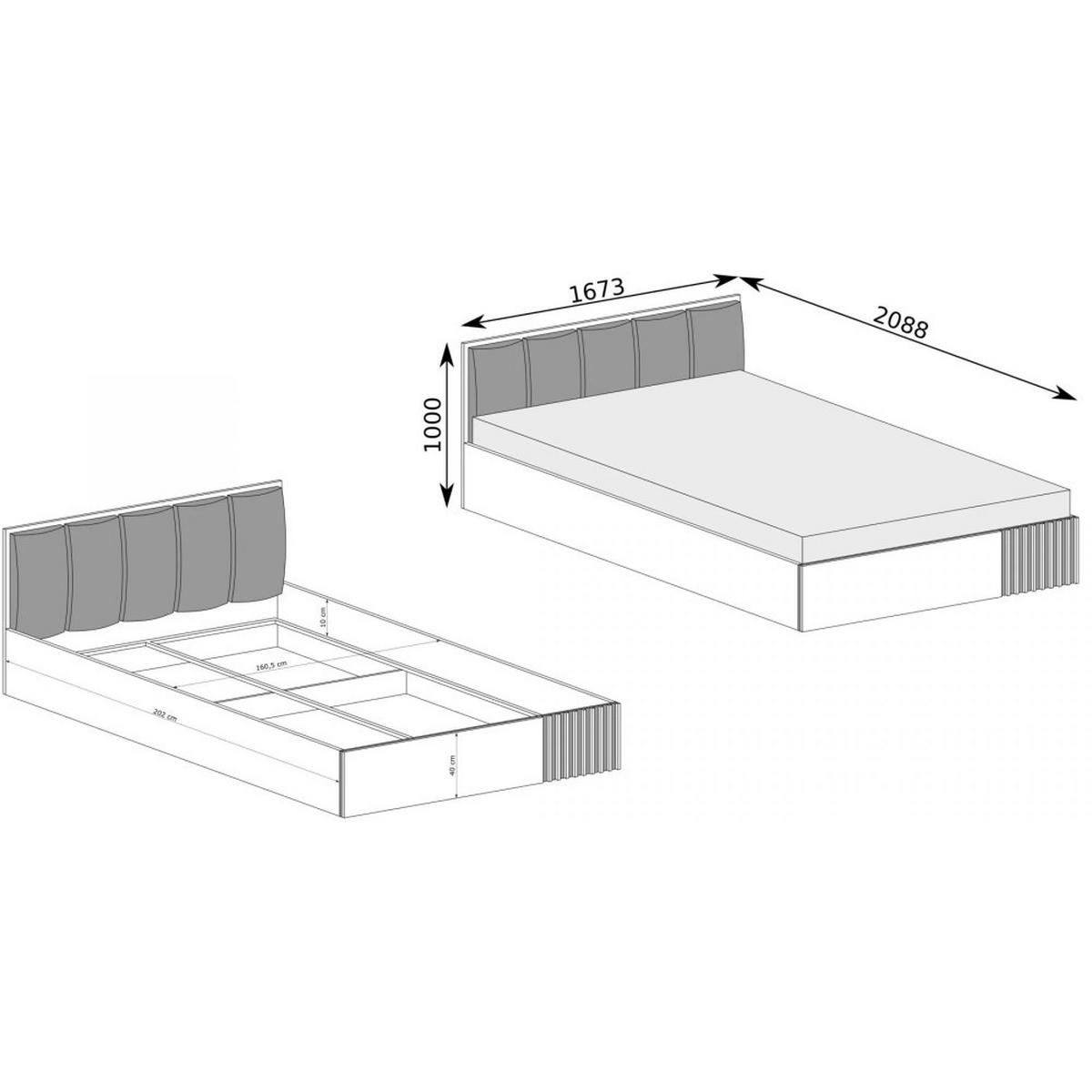 BETT Caya mit Bettkasten, 160x200 cm, Eiche Artisan - Eiche Artisan, Holzwerkstoff (160/200cm) - Beautysofa