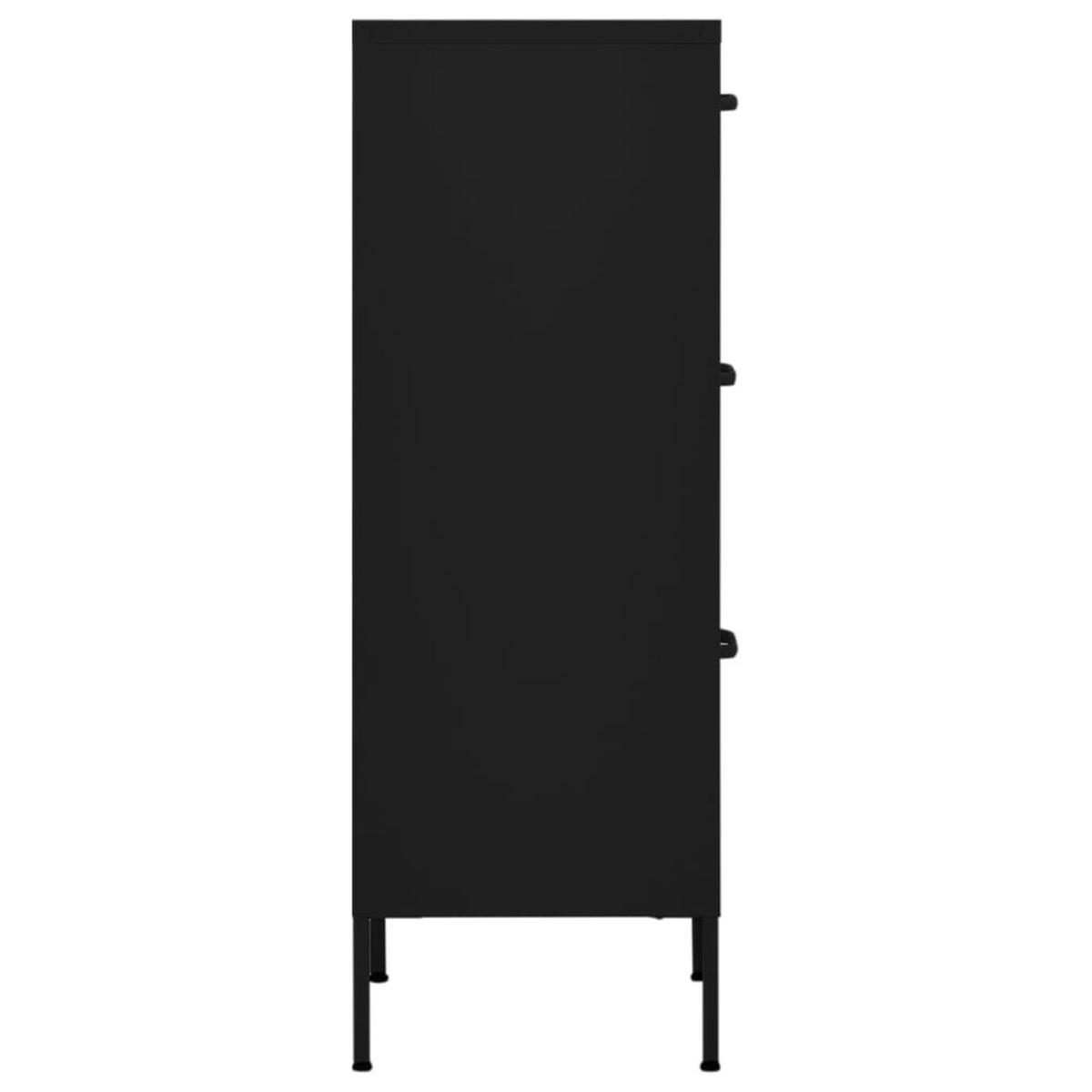 LAGERSCHRANK Schwarz 42,5/35/101,5 Cm Stahl - Schwarz, Metall (42.5/101.5/35cm) - vidaXL