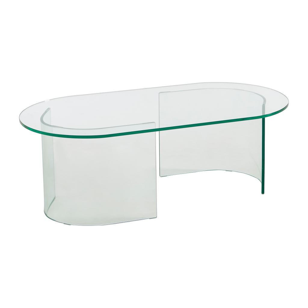 Thumbnail - Vente-Unique Couchtisch, Transparent, Glas, Uni, Oval, 60x40x115 cm, Wohnzimmer, Wohnzimmertische, Couchtische