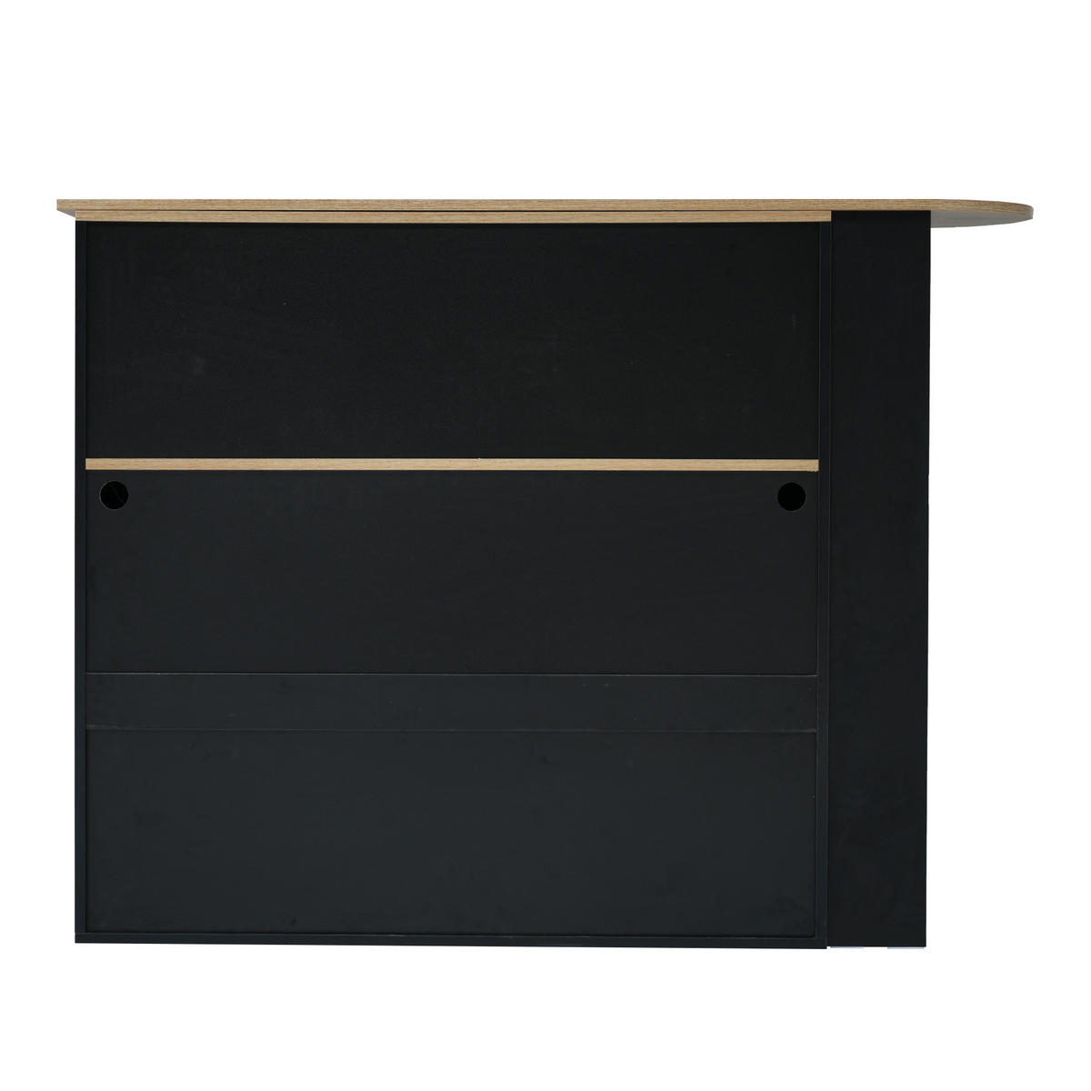 BARSCHRANK Schwarz 138/39/105cm - Braun, Holzwerkstoff/Metall (39/105/138cm) - Urban Meuble
