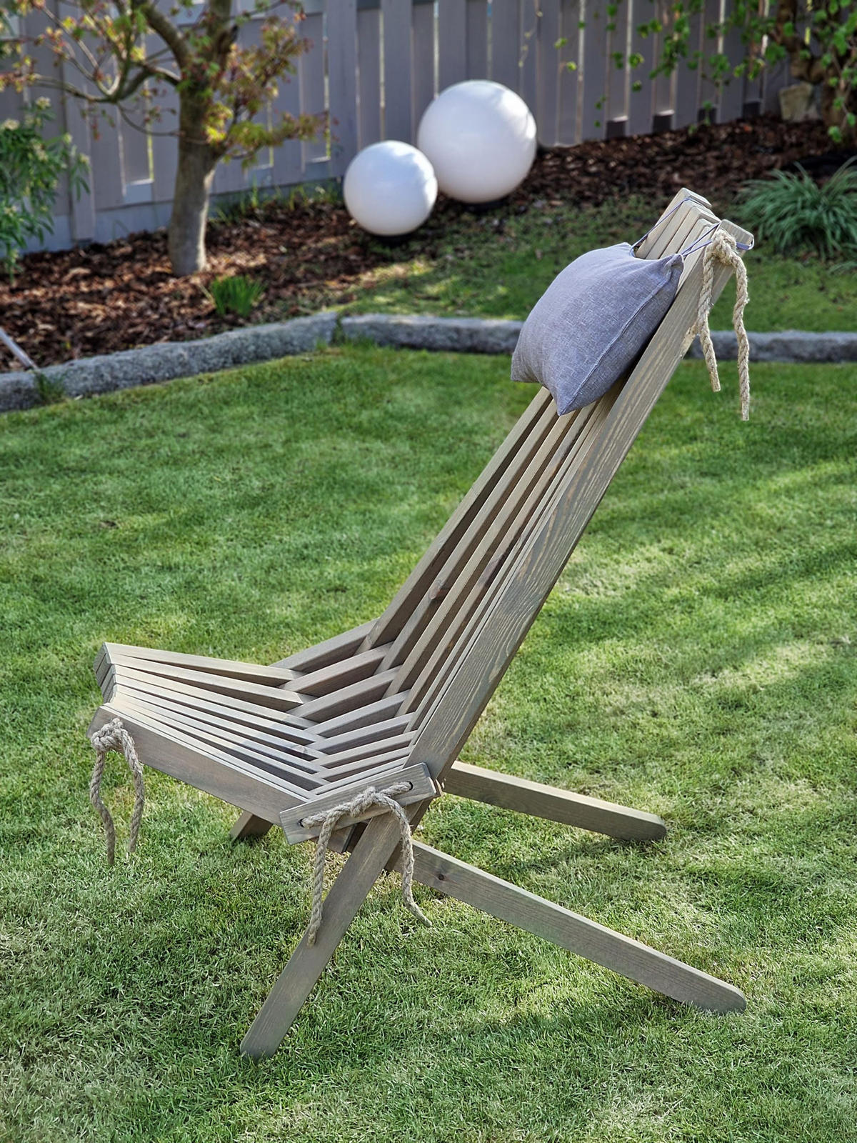 LIEGESTUHL Sonja Aschgrau Kiefer Gartenstuhl Relaxsessel Gartenliege - Grau, Holz (69/104/93cm) - DELUKE