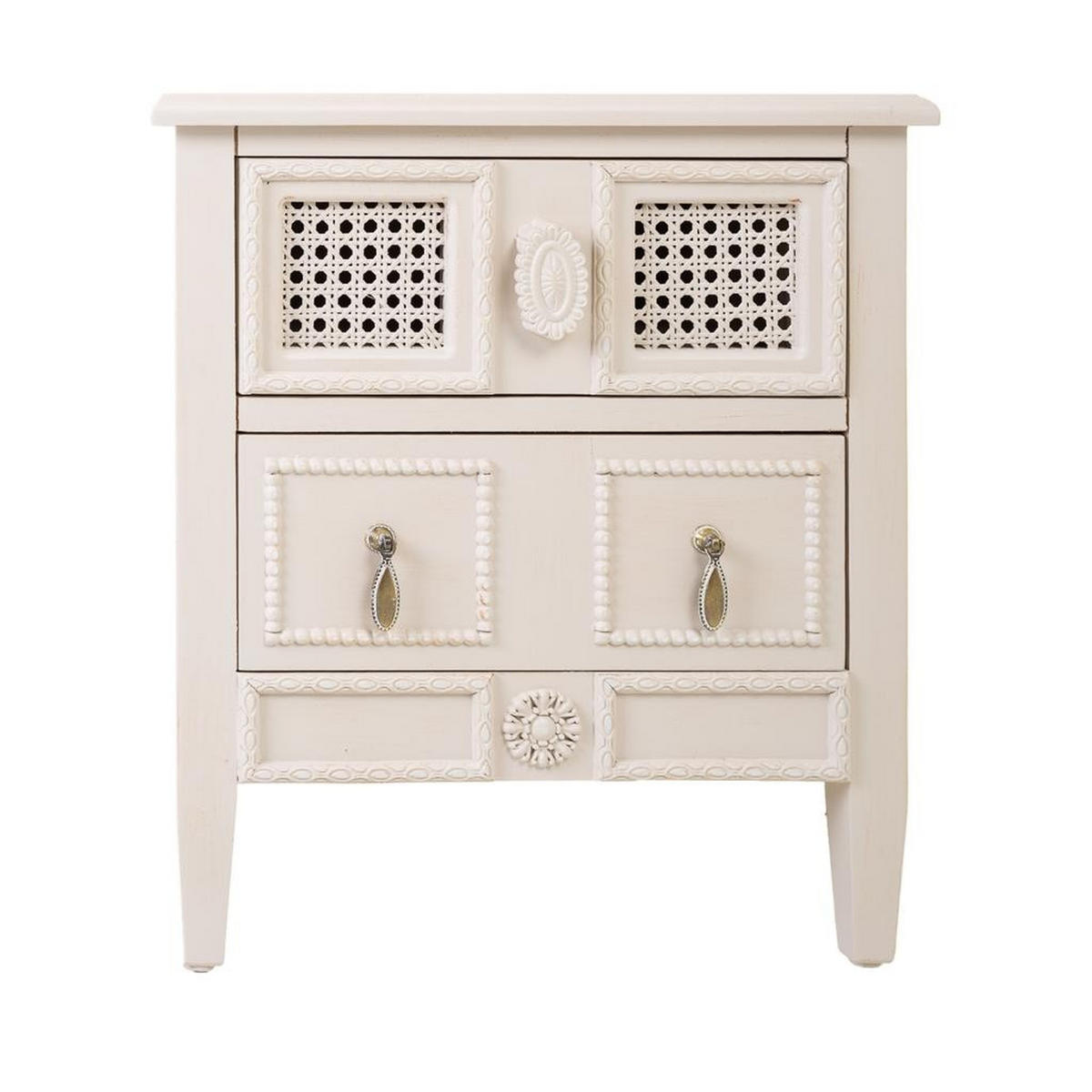 NACHTTISCH aus Holz, beige, 46x32x52cm - Beige, Holzwerkstoff (46/52/32cm) - Wanderlust