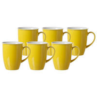 KAFFEEBECHER Doppio Gelb 320 ml 6er Set - Gelb, Keramik (0.32L) - Ritzenhoff Breker