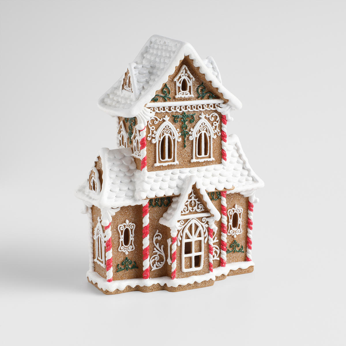 LEDFIGUR Charmpalace, Braun, 30x11x22 cm, Dekorative Weihnachtsdeko - Braun, Kunststoff (11/30/22cm) - home&you