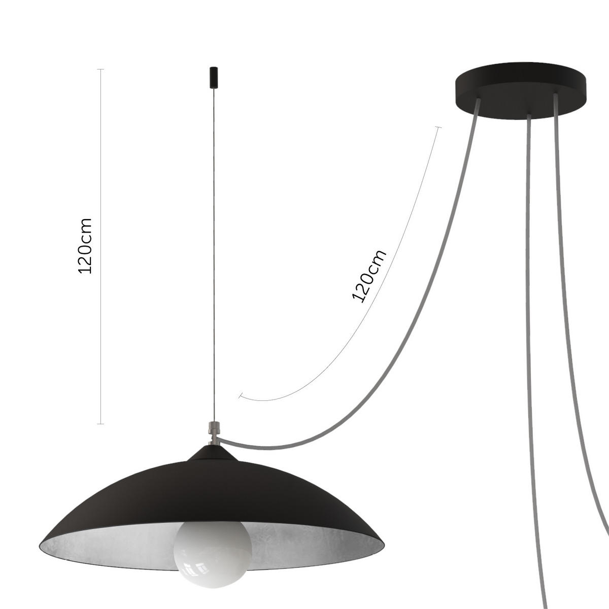 HÄNGELEUCHTE Dream X2 - Schwarz, Metall (40/40/9cm) - Lumicom