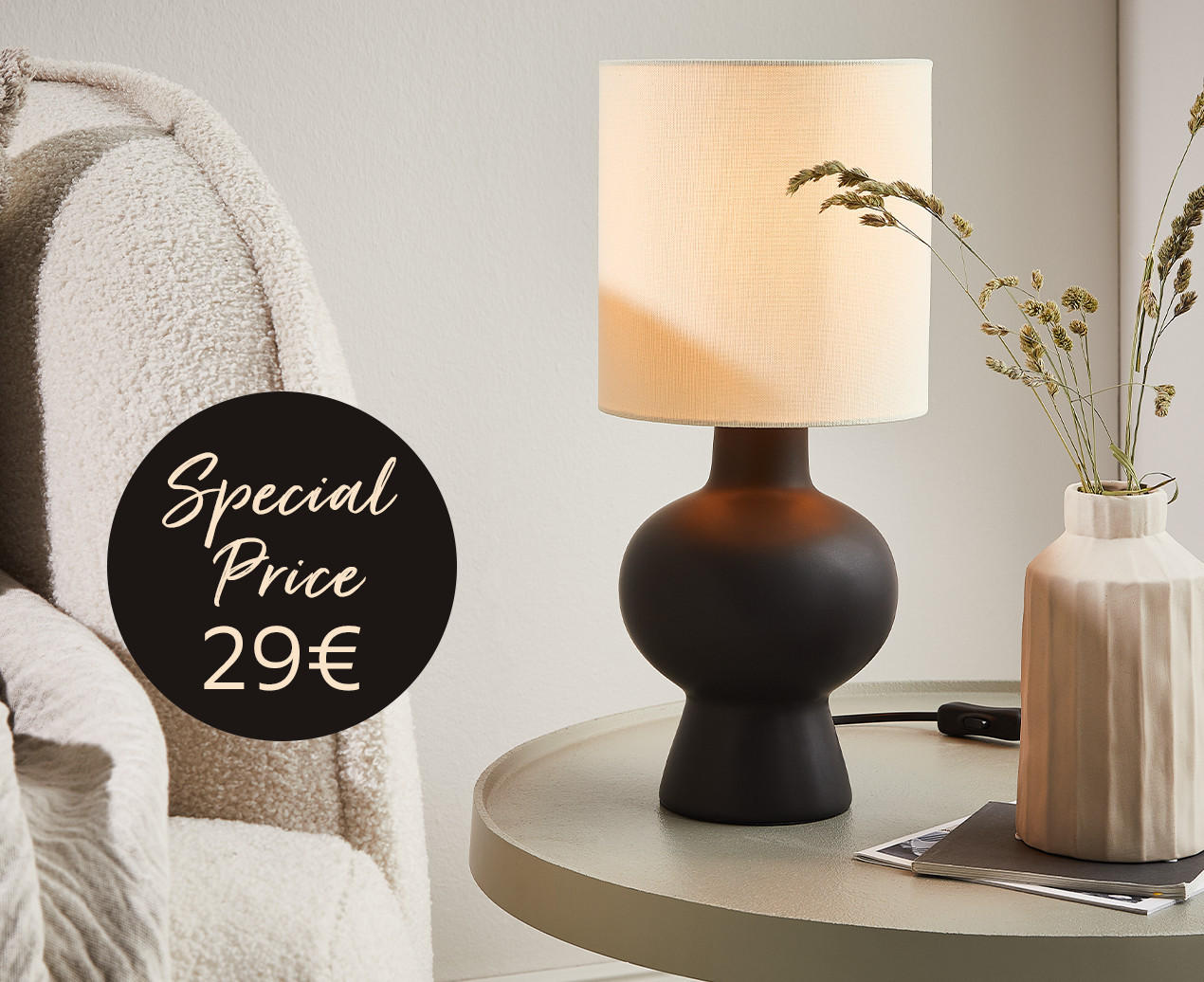 Hängeleuchte in Beige