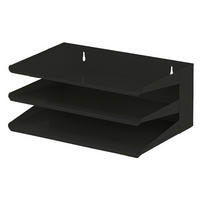 REGAL Aus Metall Mit 3 Fächern 16x38x25 cm Bis DIN A4-Format Schwarz - Schwarz, Metall (38/16/25cm) - PROREGAL