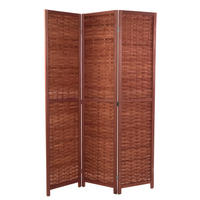 RAUMTEILER Autumn 3-tlg Bambus Holz kastanienbraun - Braun, Holz (120/170/3cm) - DESIGN DELIGHTS