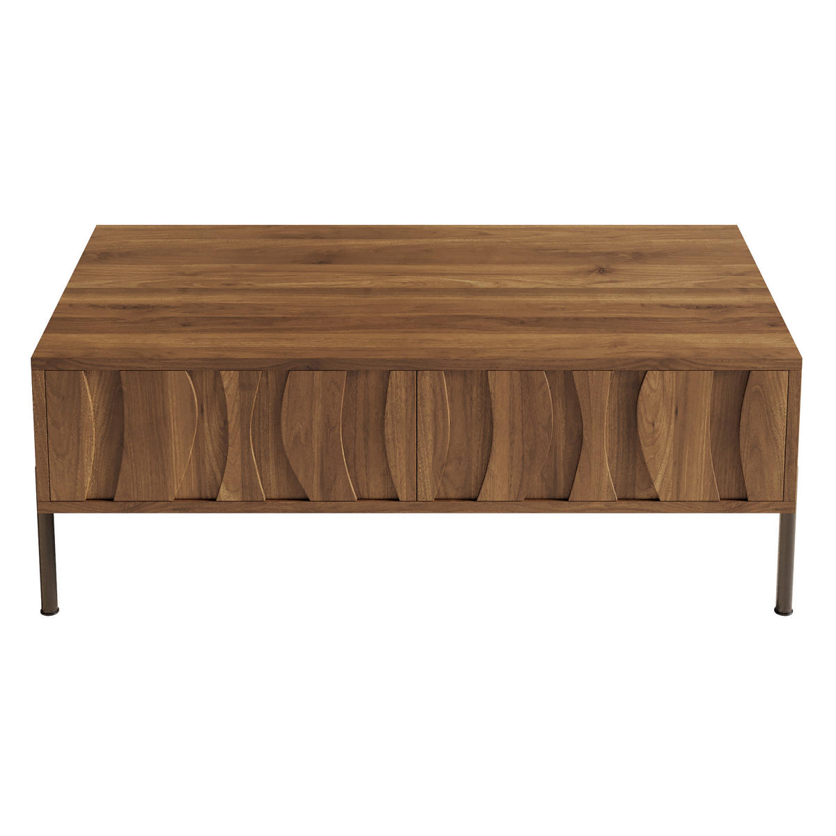 COUCHTISCH DE-116 Retro Walnut-coloured - Walnussfarben, Holzwerkstoff (55/105/41cm) - ComfortXL