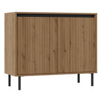 SIDEBOARD Osaka Eichenholzoptik Evoke 100 cm - Eichefarben/Schwarz, Holzwerkstoff/Metall (100.2/84.7/40cm) - Selsey