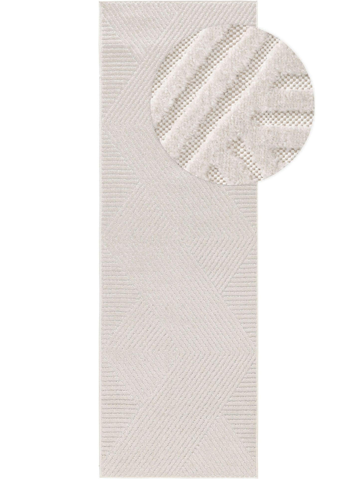 VNITŘNÍ a venkovní běhoun Mars Krémová 80x240 cm - krémová, textil/přírodní materiály (80/1cm) - KUNSTLOFT