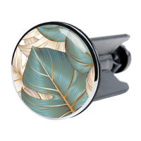 WASCHBECKENSTÖPSEL Beautiful - Türkis/Goldfarben, Kunststoff/Metall (4/7/7cm) - Sanilo