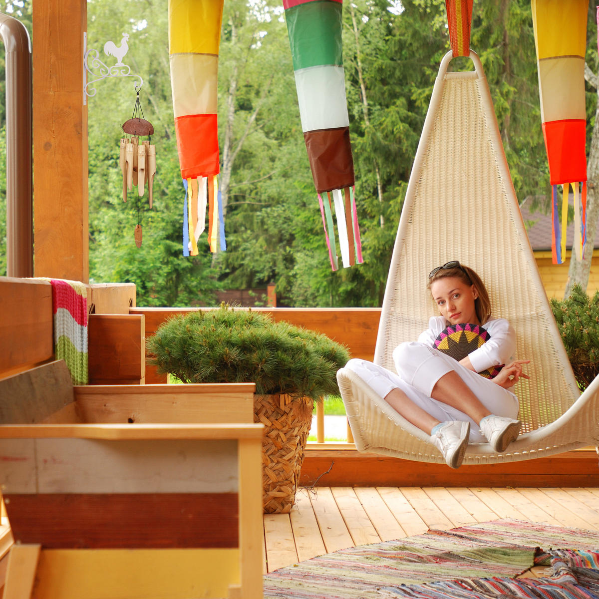 BLUMENAMPELHALTERUNG - Weiß, Metall (25.5/30/2cm) - Relaxdays