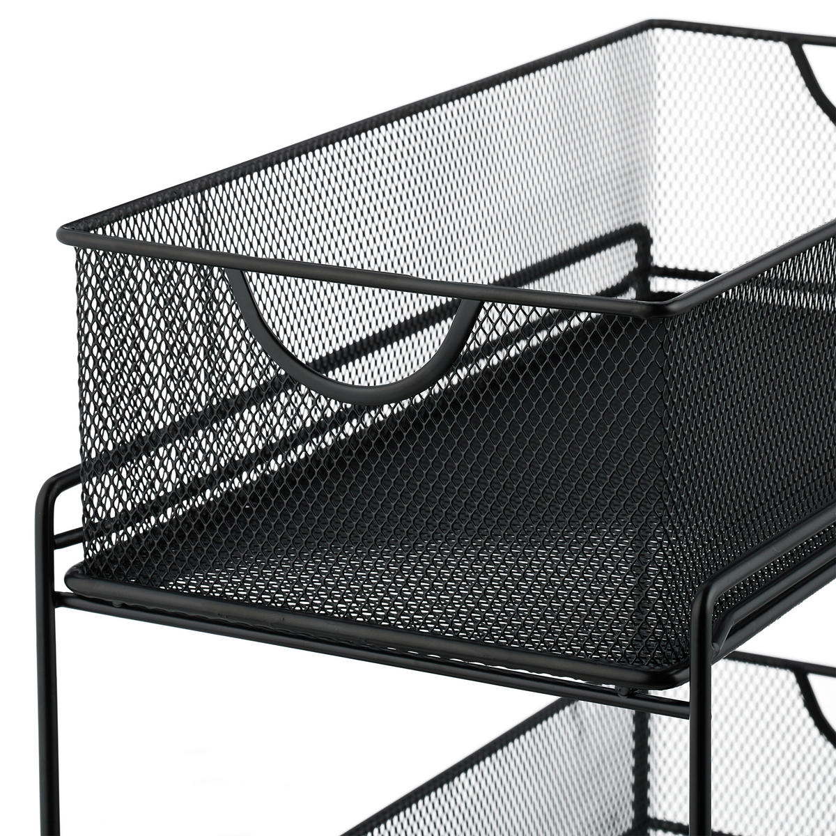 KÜCHENORGANIZER - Schwarz, Kunststoff/Metall (19/32/35.5cm) - Relaxdays