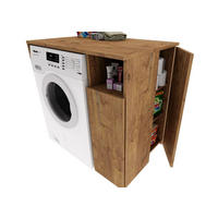 WASCHMASCHINENSCHRANK Überbauschrank mit Fächern – passend für Waschmaschine & Trockner 96/88/62 - Alteiche, Holzwerkstoff (96/88/62cm) - RAUMHIRSCH FURNITURE