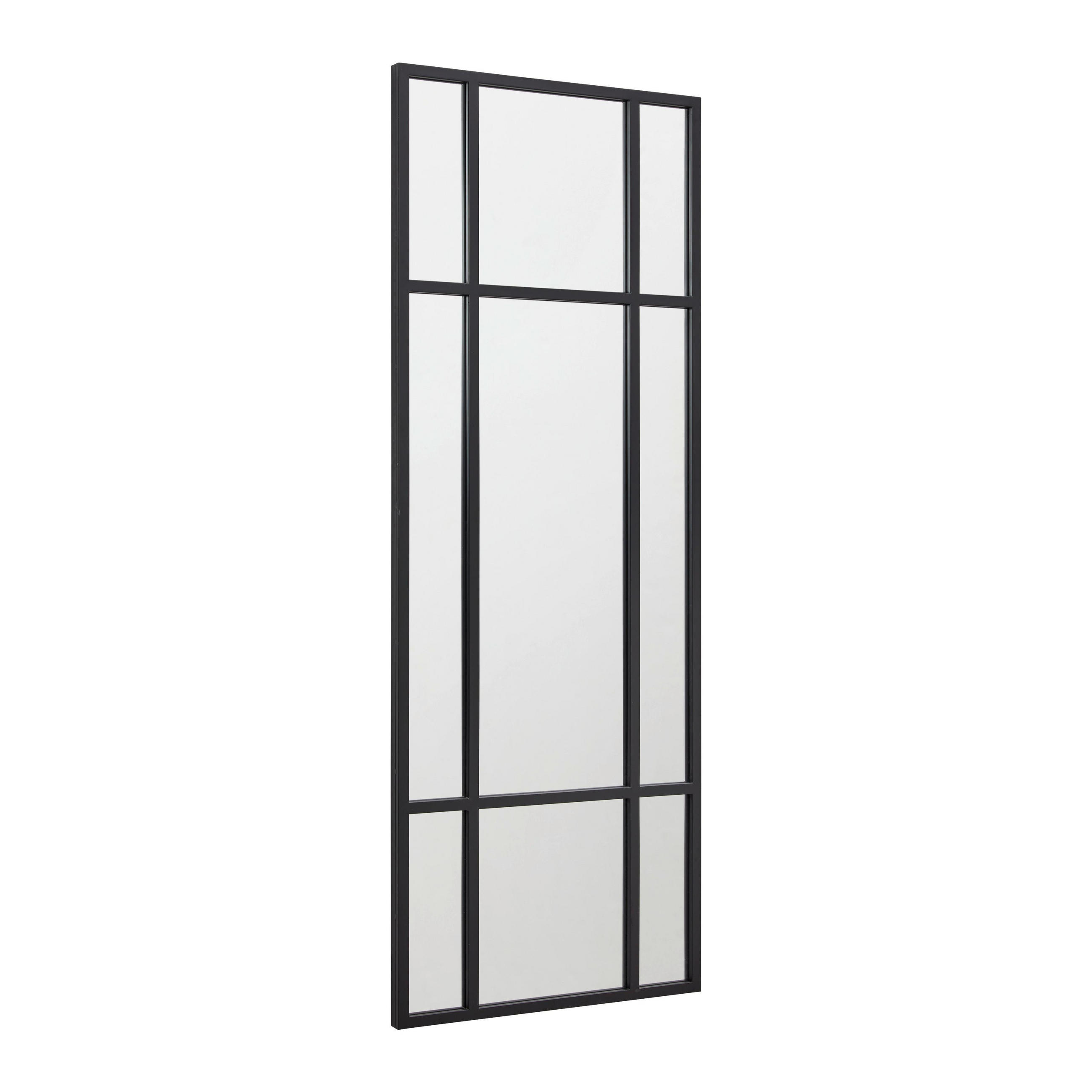 SPIEGEL Jill ca. 60 /160 cm Schwarz - Schwarz, Metall (60/160/3cm) - Bessagi Home