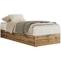BOXBETT WOOD ZERO 90/200 - Beige Cord - H3 - Topper T25 - Beige, Textil (90/200cm) - MKS