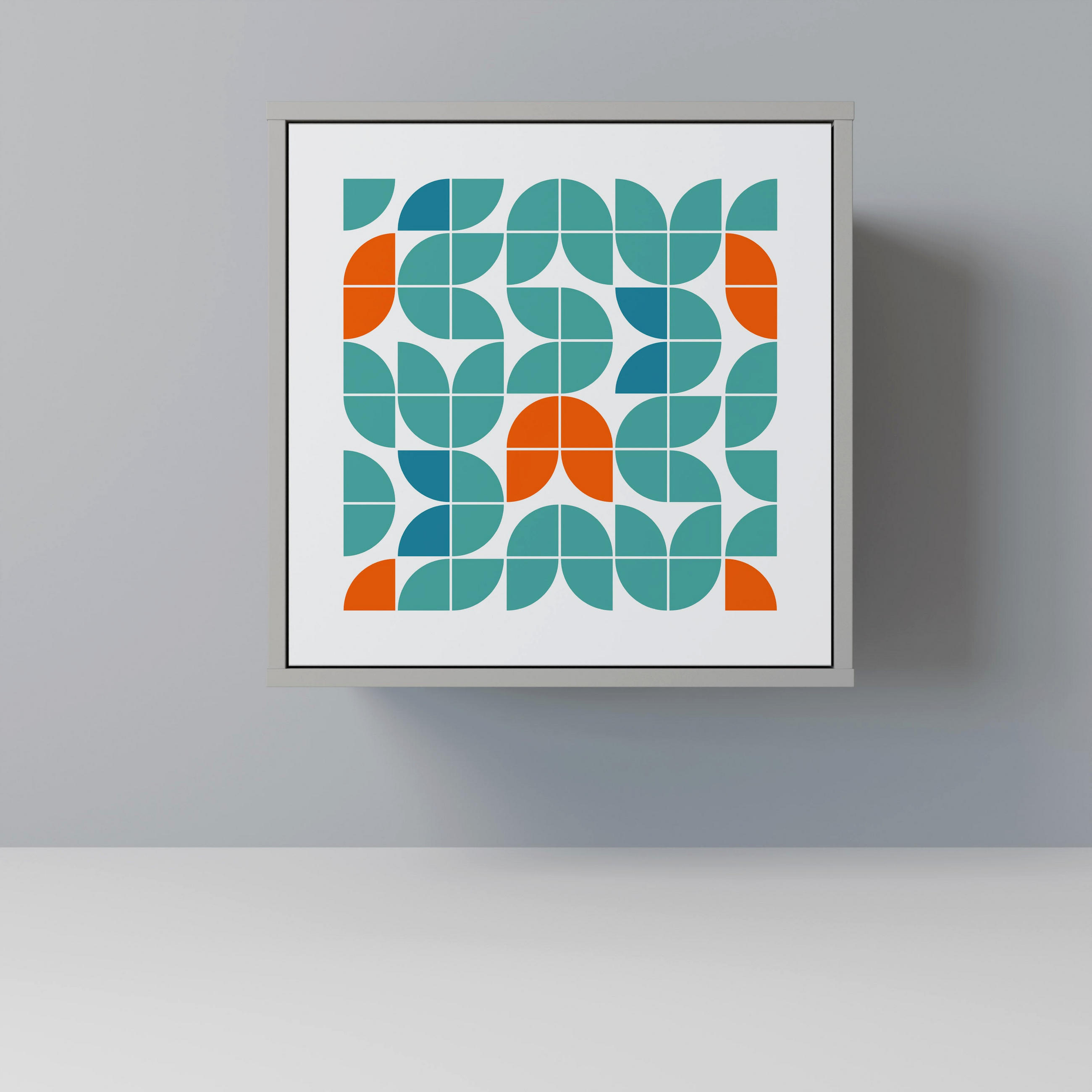 SIDEBOARD BE THE CHANGE, Grau, 57,5x42x57,5 cm, Ohne Füße - Multicolor/Grau, Holzwerkstoff (57.5/57.5/42cm) - SpaceRebels
