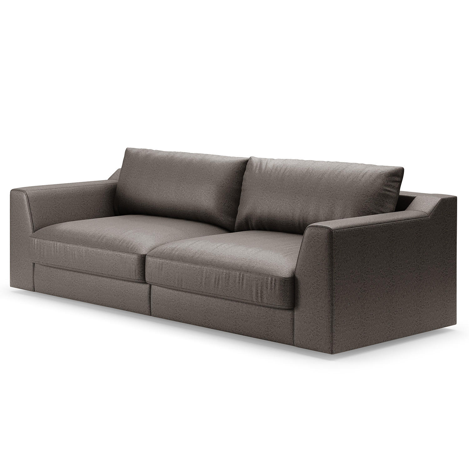 BIG-SOFA - Grau, Kunststoff/Textil (274/90/112cm) - home24