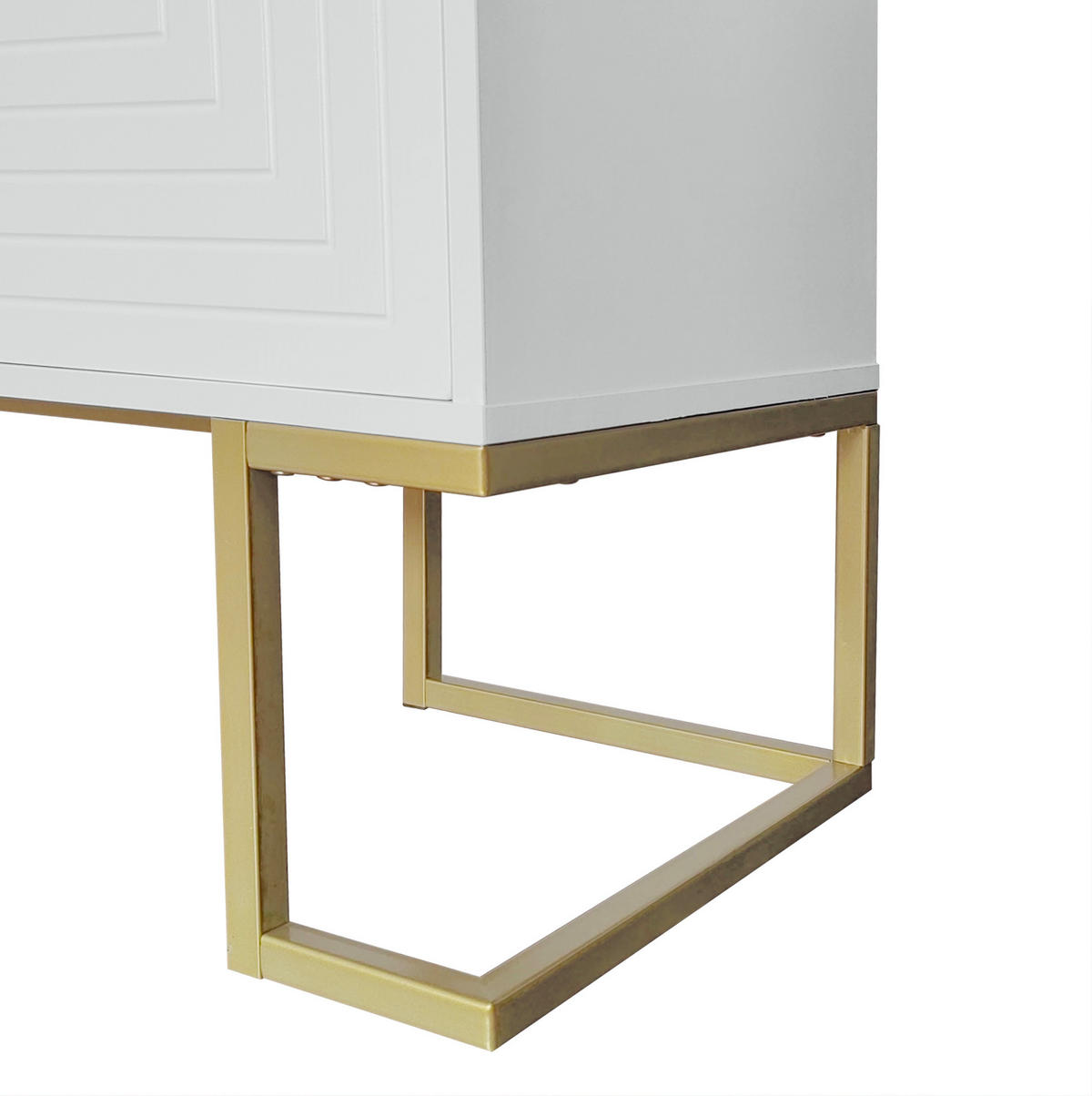 SIDEBOARD 3-türig mit verstellbaren Regalböden MDF White - Weiß, Holzwerkstoff (138/80.5/40cm) - Meubliv