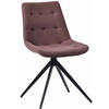 DREHSTUHL Stoff braun - Schwarz/Braun, Textil/Metall (48/82/56cm) - CLP
