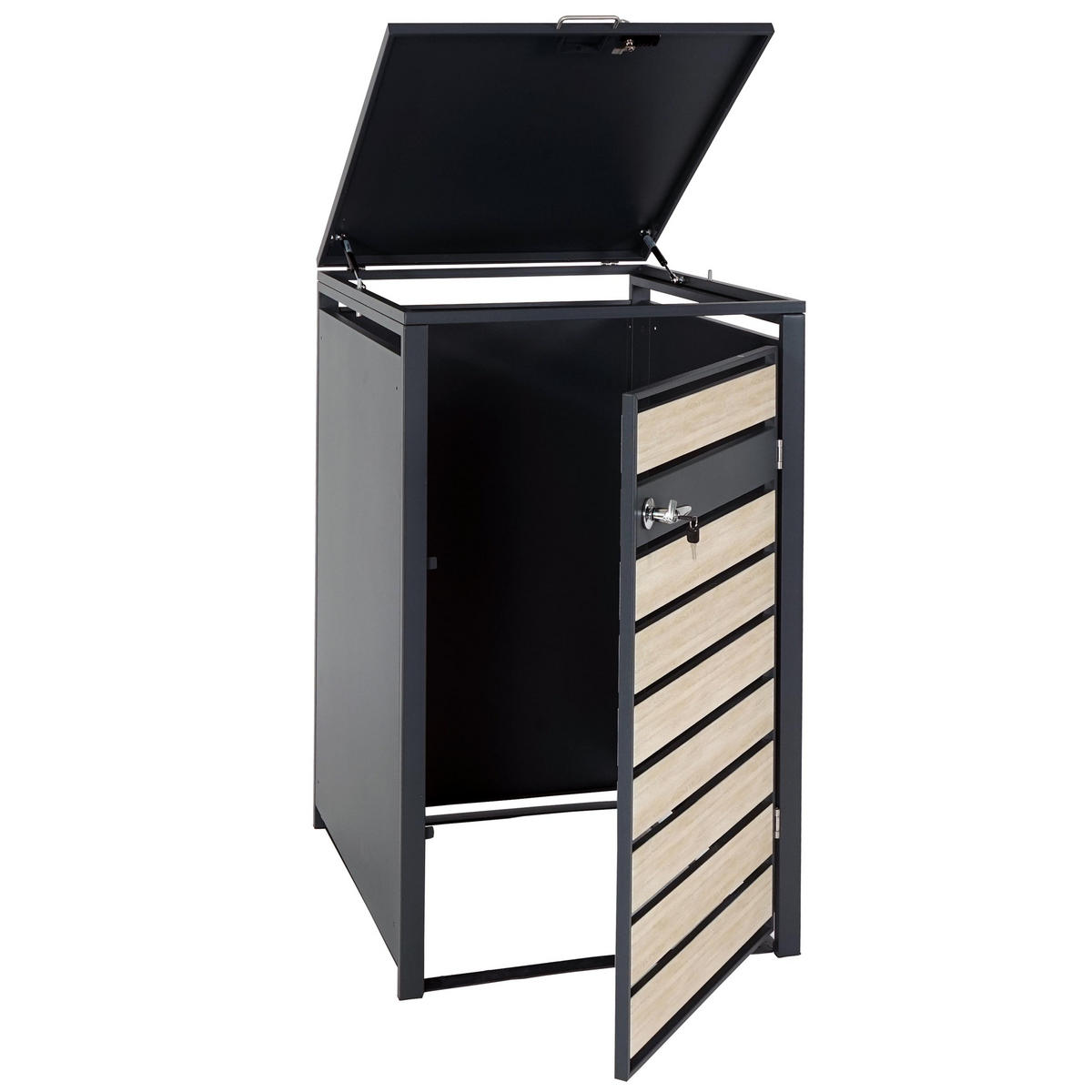 MÜLLTONNENBOX 1er 117x68x80cm Anthrazit Gold - Goldfarben, Metall (68/117/80cm) - PROREGAL