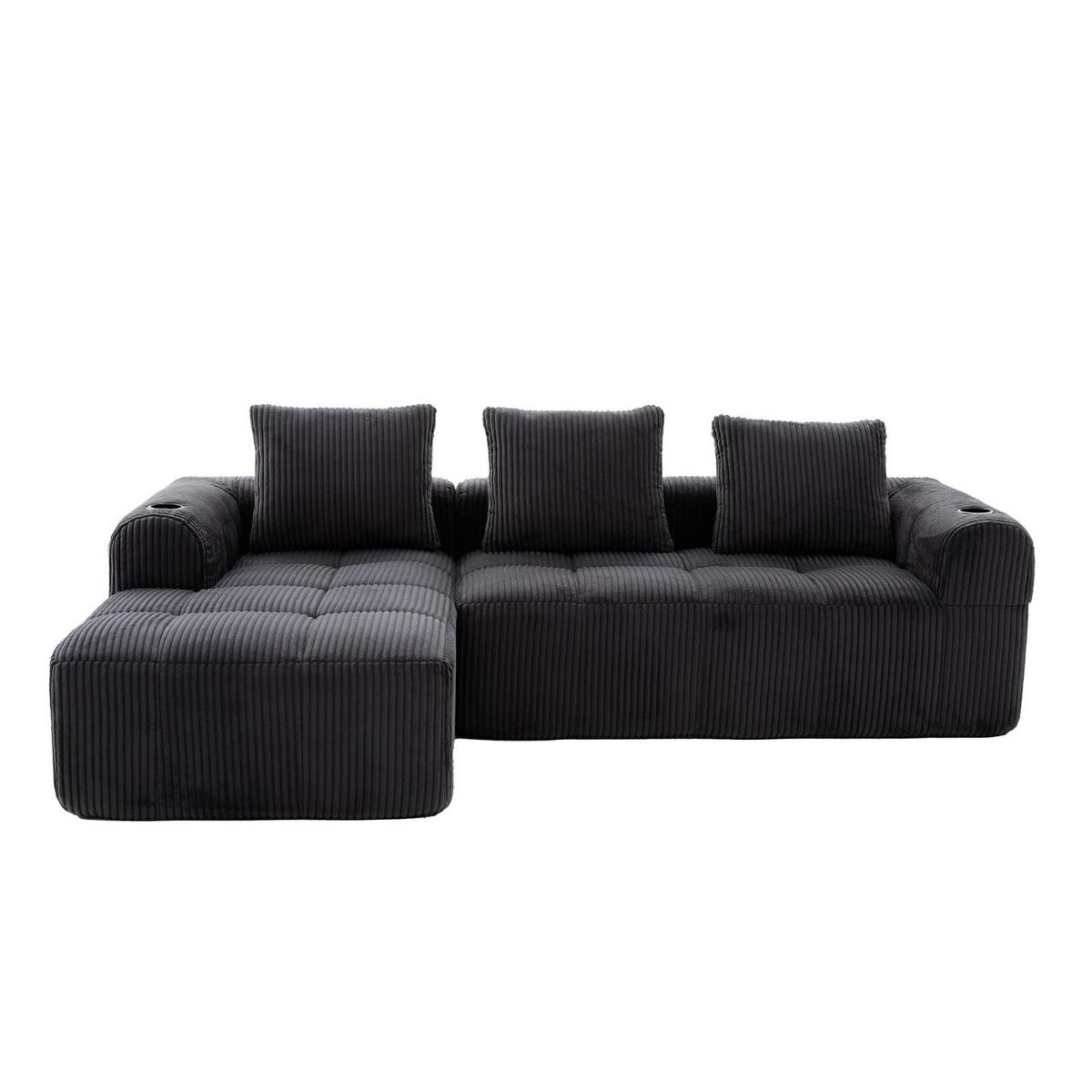 DINING-LOUNGESET Grau, 5-fach Neigung verstellbar - Grau, Textil - Kaket
