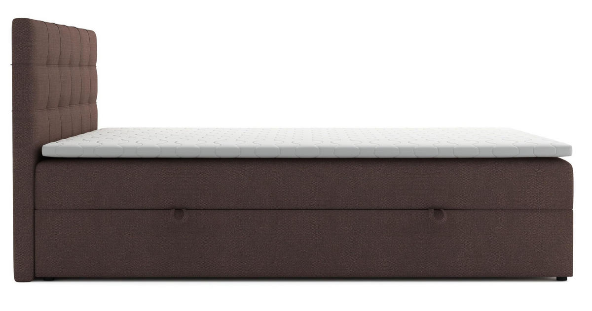 BOXBETT JESSA mit Bettkästen H2/H3 Matratze 180x200cm - Braun, Holzwerkstoff (180/200cm) - VENASI MÖBEL