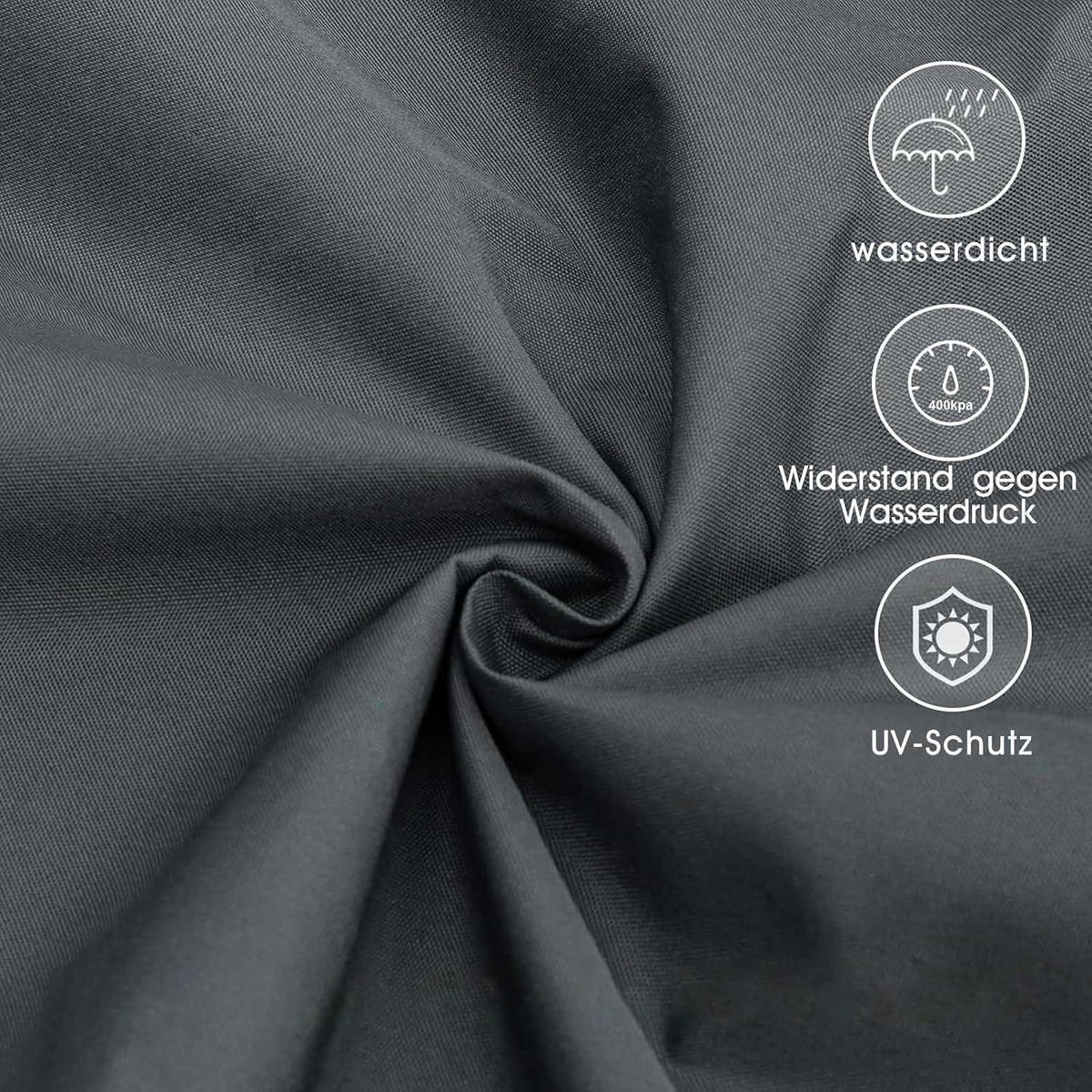 SONNENSEGEL Dreieckig 300 x 300 x 425 cm Wasserdicht Anthrazit - Anthrazit, Textil (26/34cm)