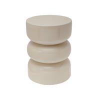 HOCKER Rey Weiß Ø36/48 cm - Weiß, Metall (36/48/36cm) - Leitmotiv