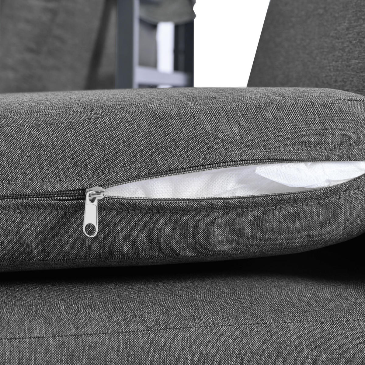 GARTENLOUNGESSET Outdoor 4-tlg. Grau - Grau, Metall - ComfortXL