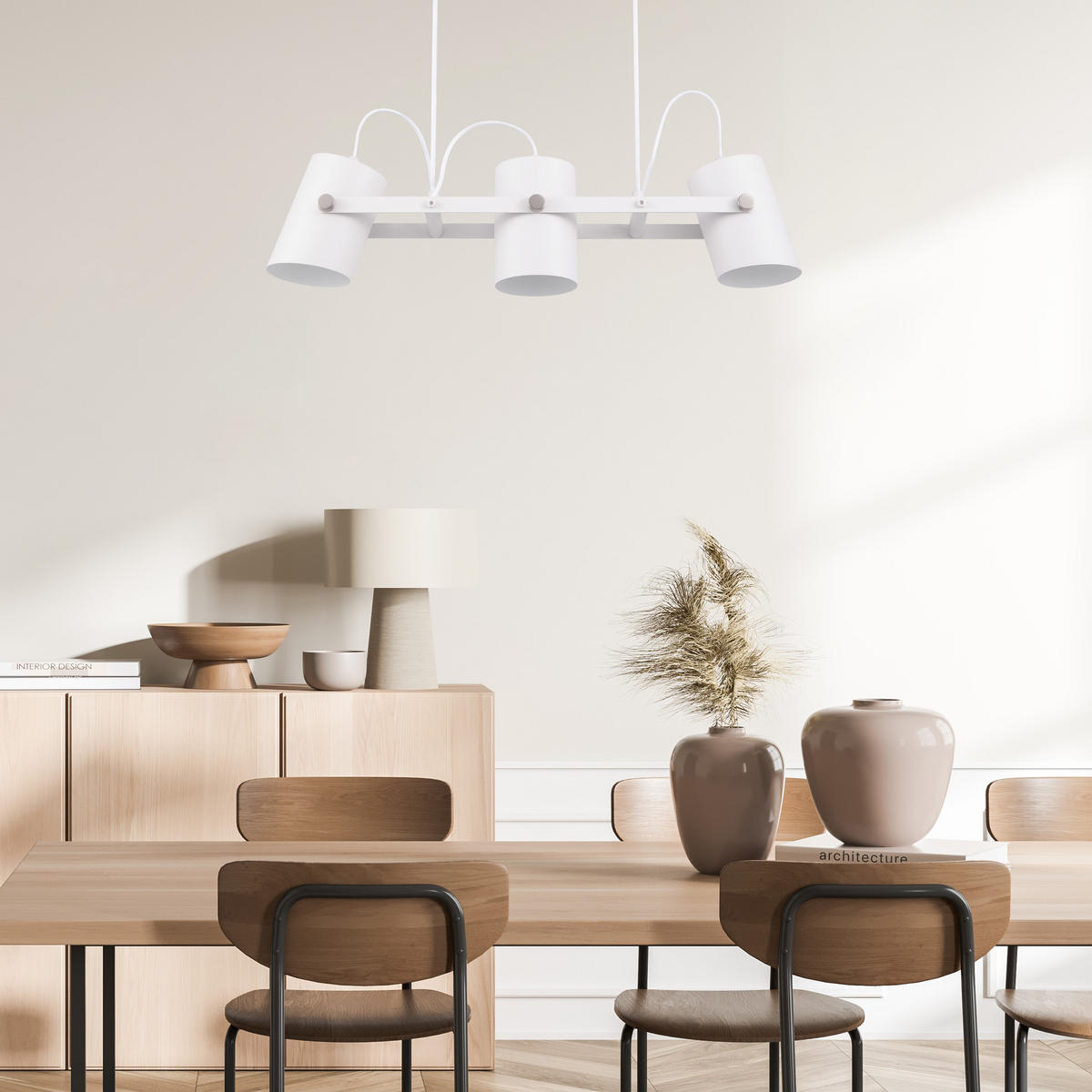 PENDELLEUCHTE Karl - Weiß, Metall (67.2/13/20.7cm) - Paco Home