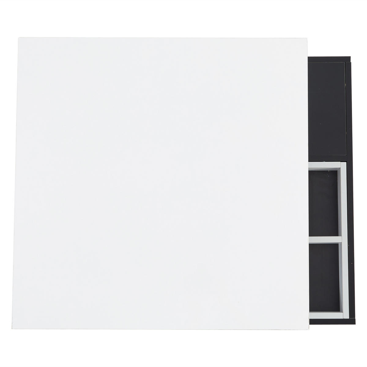 COUCHTISCH 70/70/36 cm mit hochglänzender Tischplatte und drehbar - Schwarz, Holzwerkstoff (70/70/36cm) - OKWISH