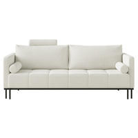 POHOVKA Skilia, greige, 224 cm - černá/šedohnědá, kov/dřevo (224/85/102cm) - Selsey
