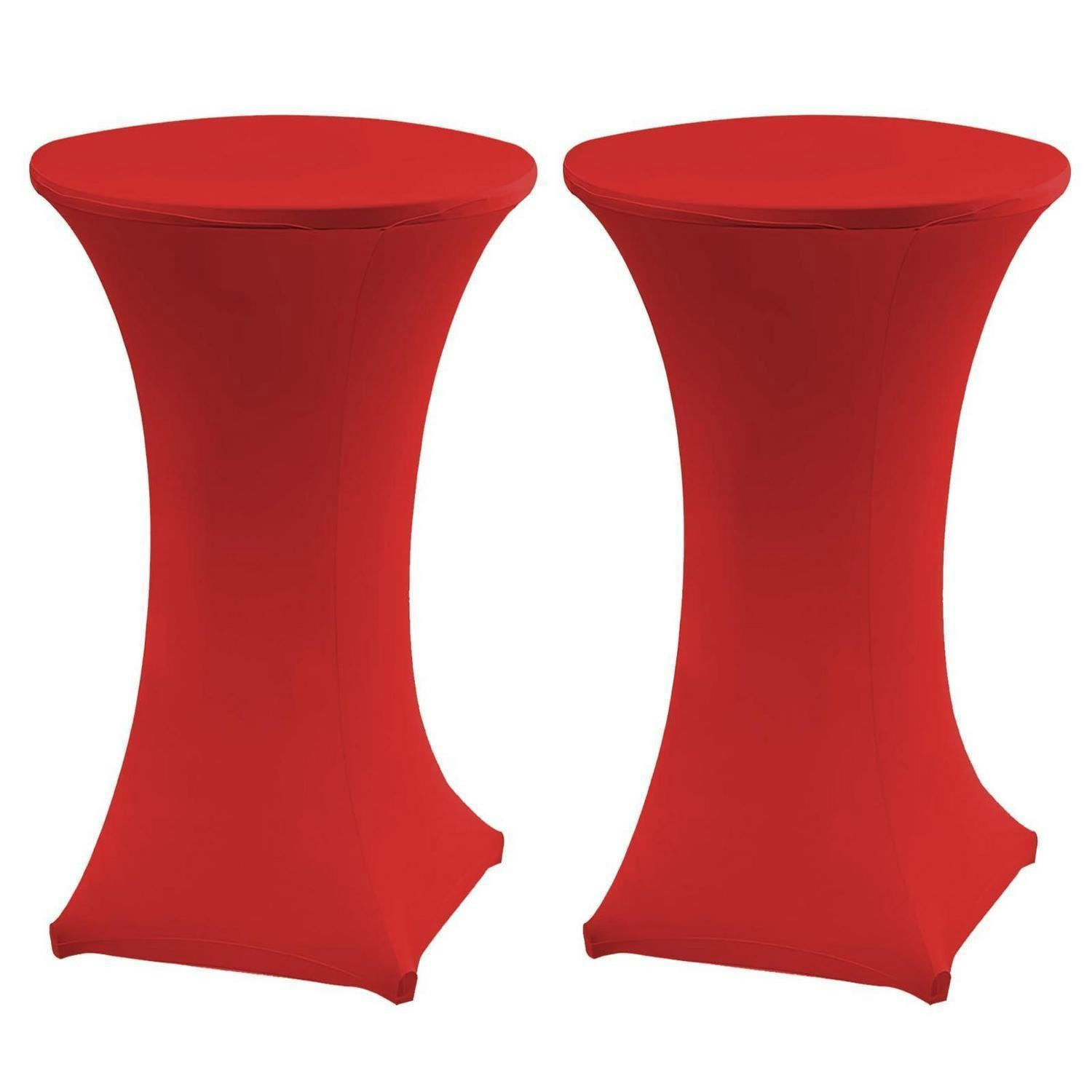 TISCHDECKE 2-teiliges Set Spandex Rot 80/110 cm - Rot, Textil (110/80/110cm)
