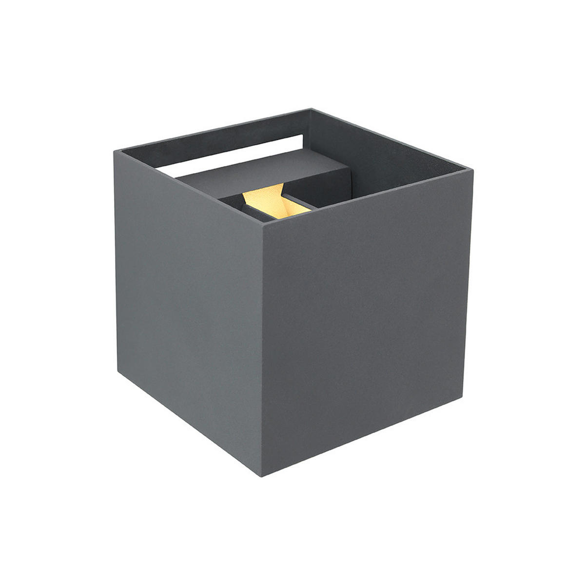 LED WANDLEUCHTE Aluminium Anthrazit - Anthrazit, Metall (10/10/10cm) - Globo Lighting