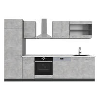 KUHINJSKI BLOK R-Line Beton/antracit 300 cm , DP Marmor - siva/antracit, leseni material (300/206.8/60cm) - Vicco