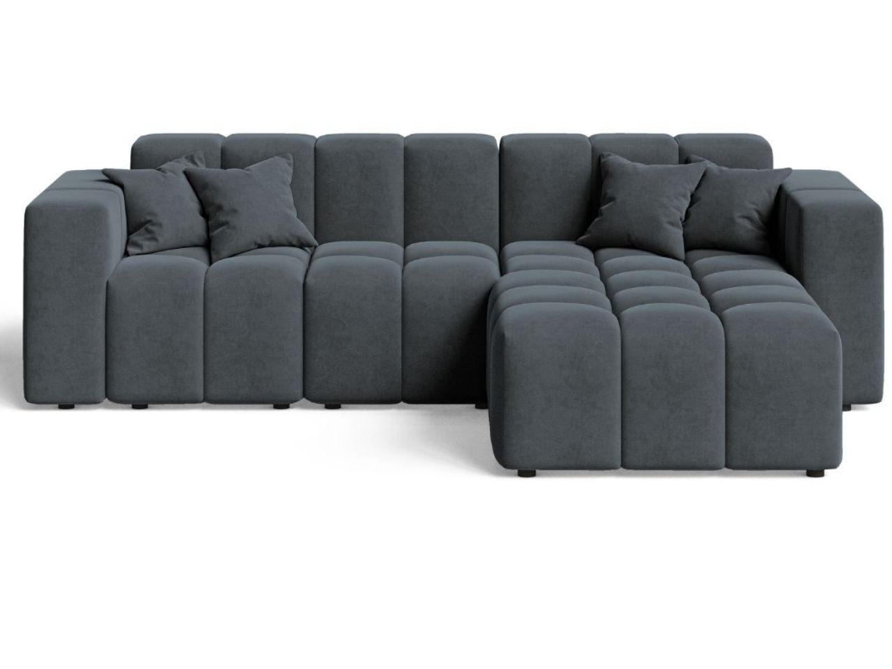 Graingold Ecksofa Dunkelgrau 265x180 cm